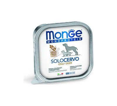Monge Monoprotein Patе Deer - пастет за кучета в зряла възраст с еленско месо 150 гр