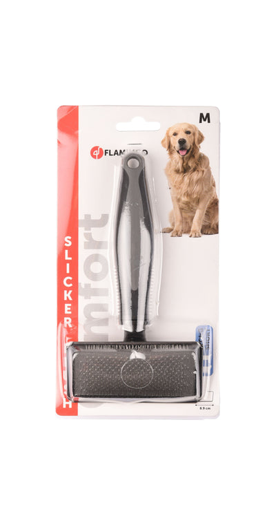 Flamingo Slicker Brush Comfort M - четка за фино разресване, 16.5 см.