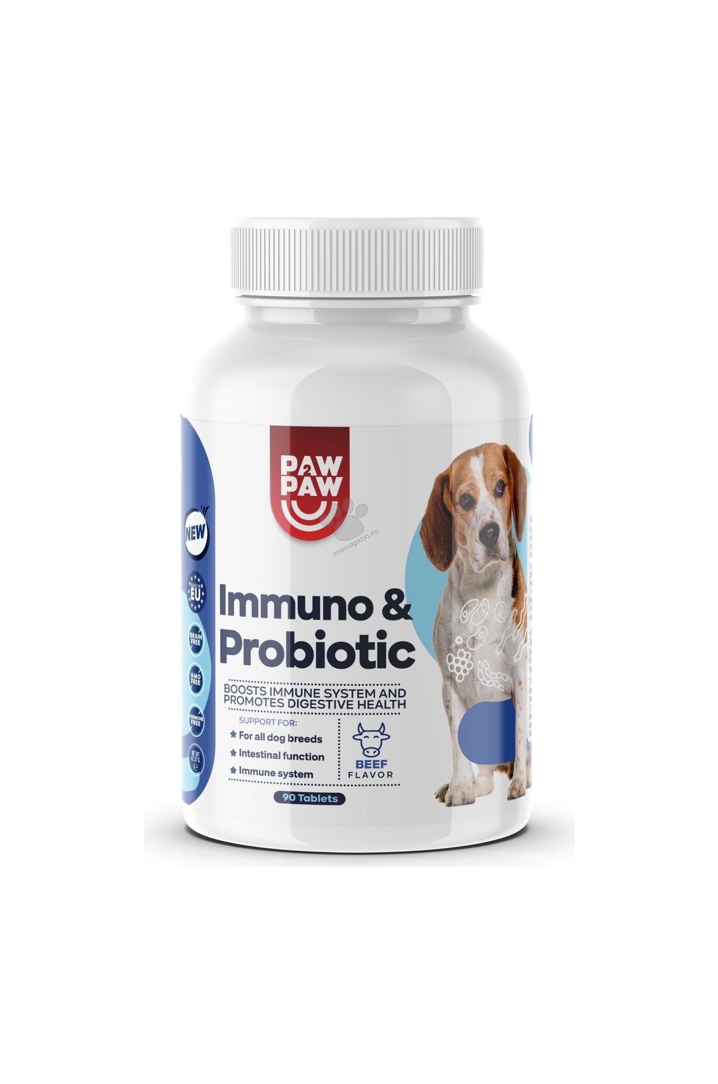 Paw2Paw Immuno & Probiotic - хранителна добавка за имунитет и здрав чревен тракт 90 таблетки