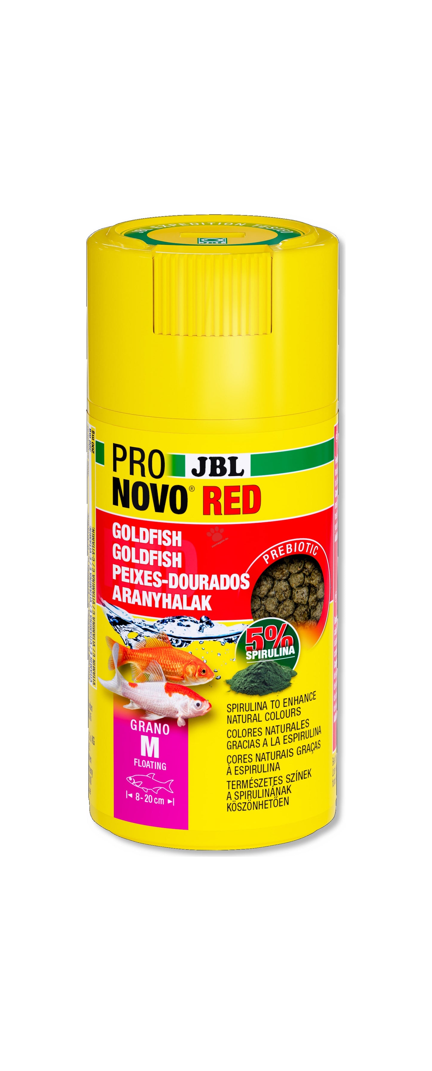JBL Pronovo Red Grano M CLICK-основна храна на гранули с размер М за златни рибки от 8-20 см.