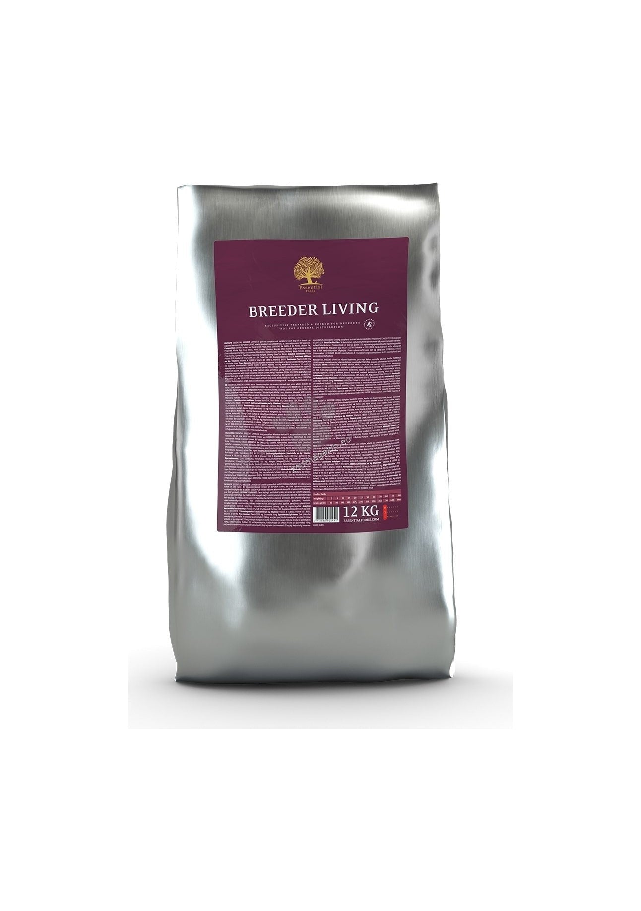 Essential Breeder Living - пълноценна храна за кучета с пилешко и патешко месо 12 кг