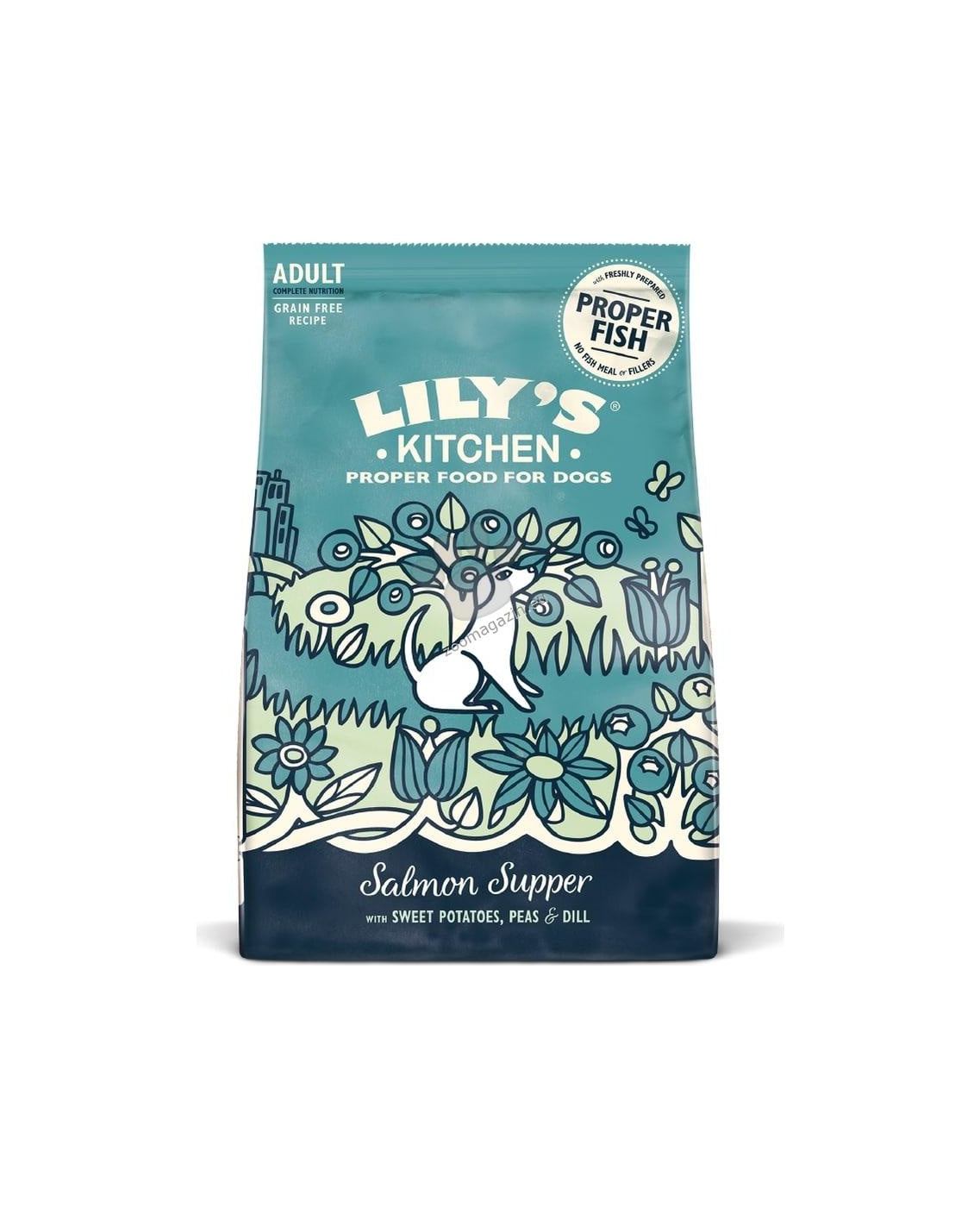 Lilys Kitchen Dog Salmon Supper Adult - пълноценна храна със сьомга