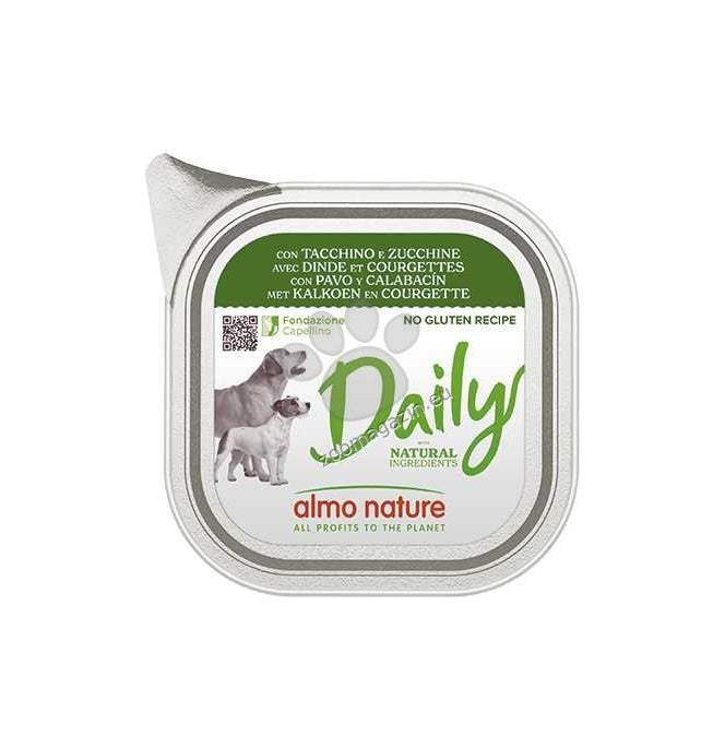 Almo Nature Daily with Turkey and Zucchini - пастет за кучета с тиквички и пуешко 100 гр