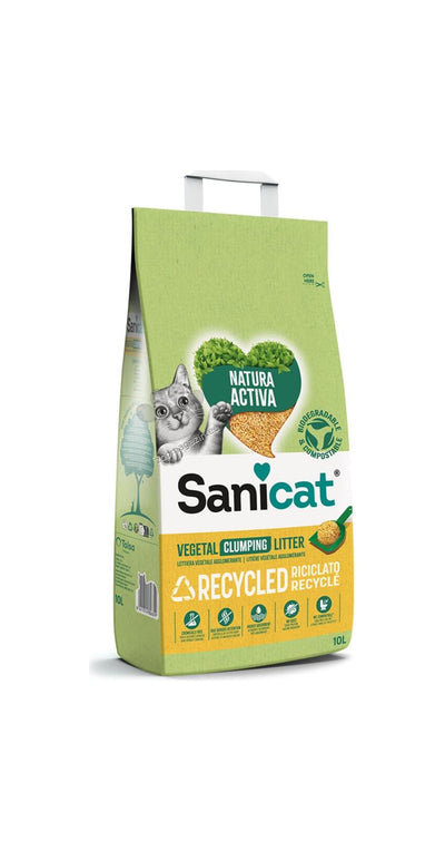 Sanicat Recycled Vegetable Cat Litter - постелка за котешка тоалетна на зеленчукова основа 10 литра