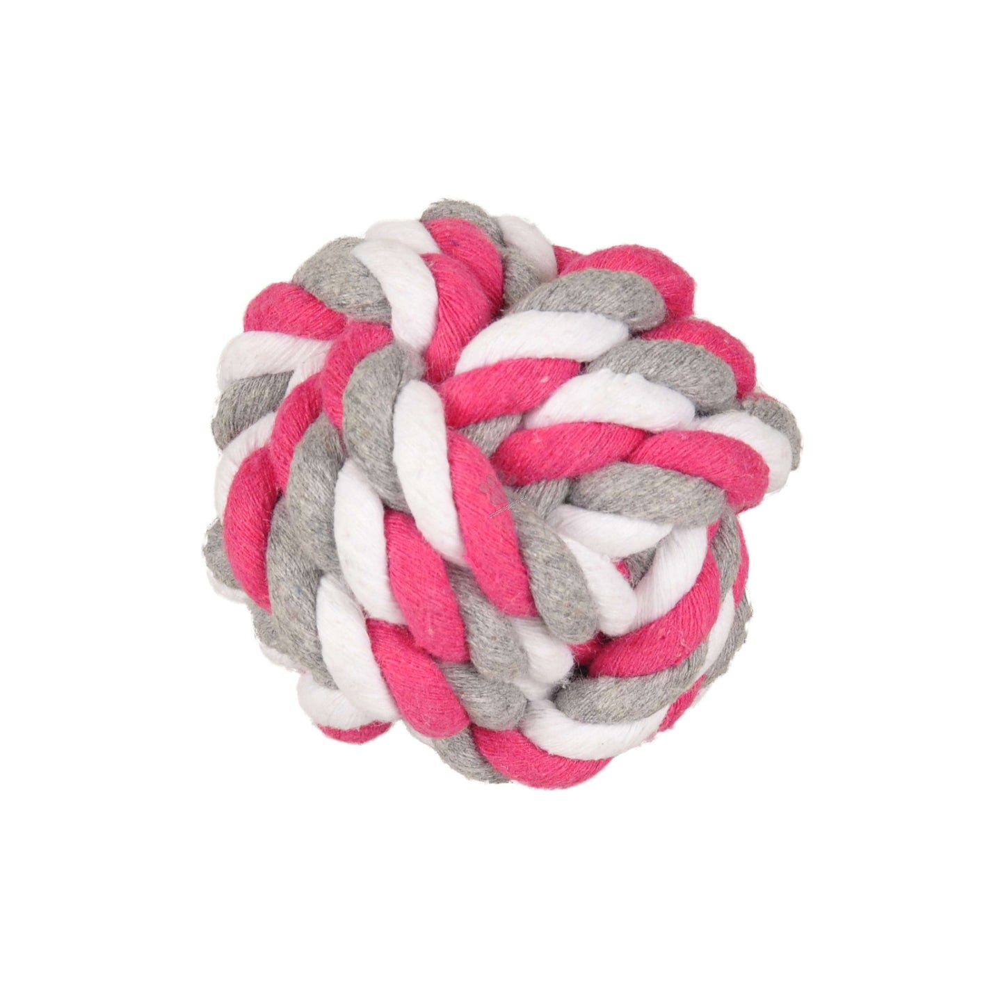Flamingo Jim Knotted Ball - въжена топка за игра, розова