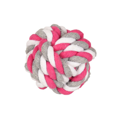 Flamingo Jim Knotted Ball - въжена топка за игра, розова
