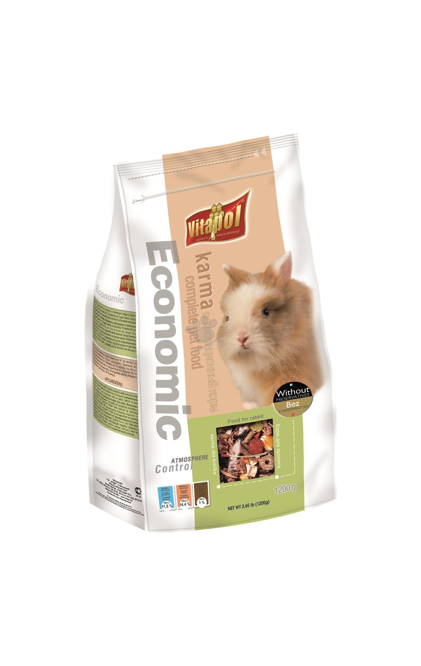 Vitapol Economic complete food for rabbit - пълноценна храна за зайци 1,2 кг