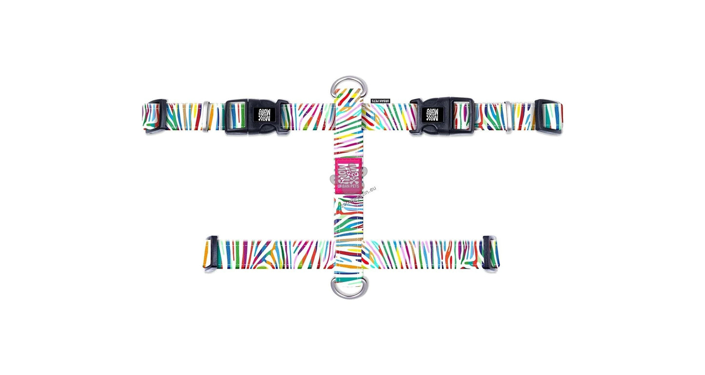 Max Molly H-Harness Magic Zebra - нагръдник за кучета