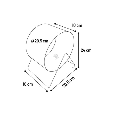 Flamingo Toy Trota Exercise Wheel Silver - хромова въртележка 20,5 см