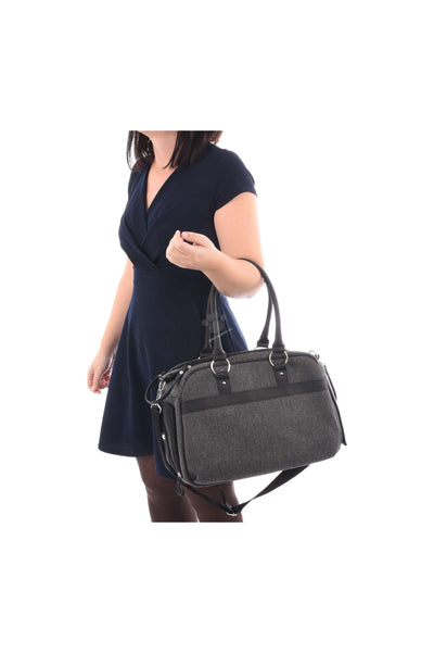 Flamingo Carrying Bag Justine Dark grey - чанта от плат за кучета, тъмносив 44 / 23 / 32 см