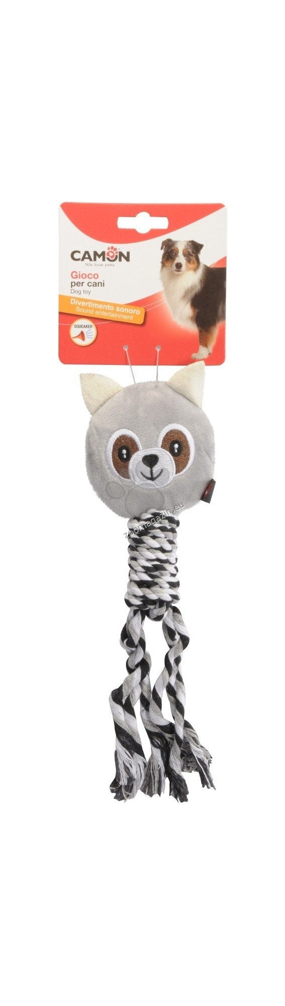 Camon Rope Animals With Sqeaker - играчка за куче 30 см