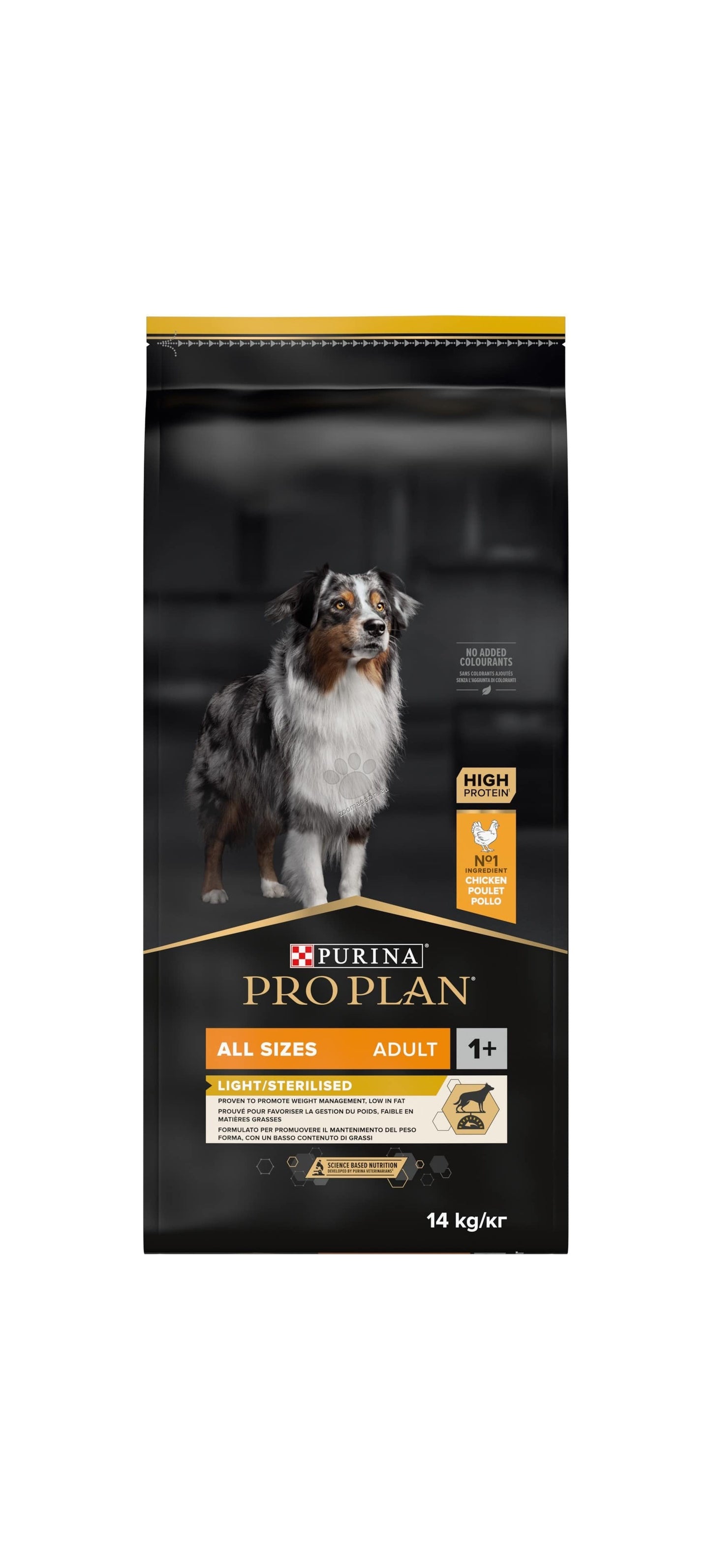 Pro Plan All Size Light and Sterilised - пълноценна храна за кастрирани кучета с пилешко месо