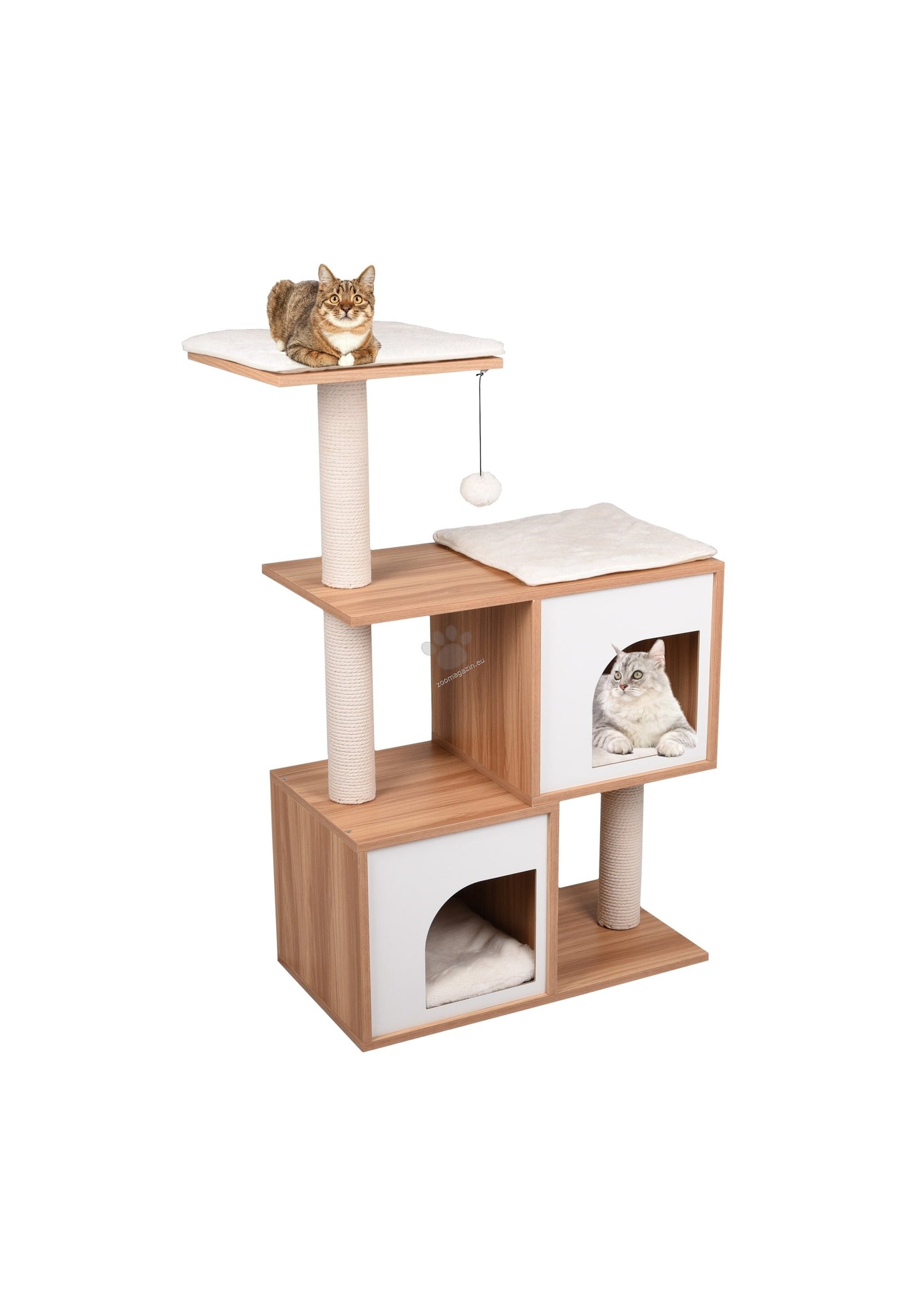 Flamingo Scratching Tree Dana Brown and White - котешка катерушка 74 / 35 / 107 см