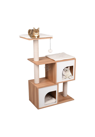 Flamingo Scratching Tree Dana Brown and White - котешка катерушка 74 / 35 / 107 см