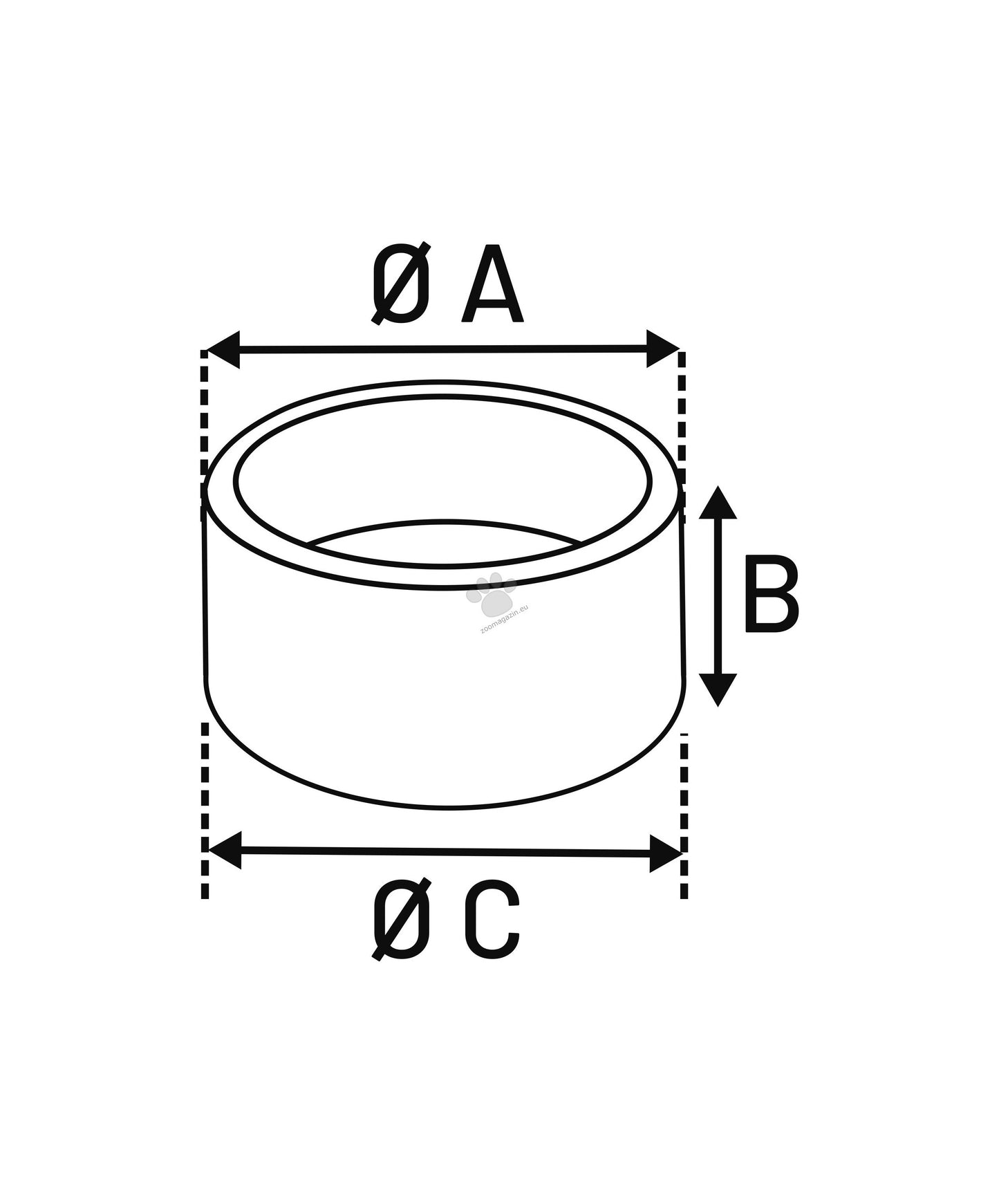 Flamingo Feeding and Drinking bowl Valerio Round - купичка за храна и вода, розова 300 мл
