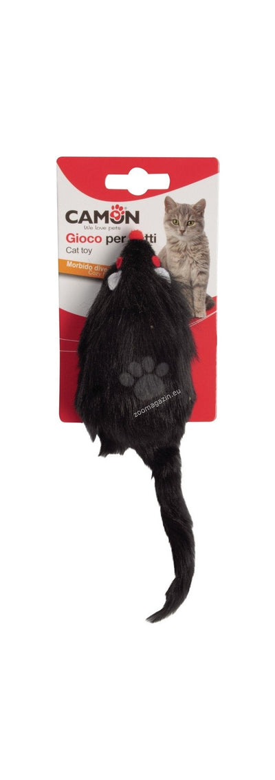 Camon Gioco Polyester Tinkling Mouse - играчка за котки със звънче, мишка 20 см /различни цветове/