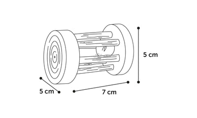 Flamingo Toy Pure Home Rolly Roll - натурална играчка за гризачи със звънче 7 / 5 / 5 см