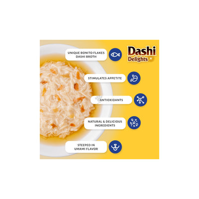 Inaba Dashi Delights Chicken and Bonito Flakes - апетитен топинг с пилешко месо и паламуд 70 гр