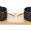 Flamingo Feeding and Drinking bowl Duo Dinner Nervo - купички с дървена поставка 2 х 840 мл
