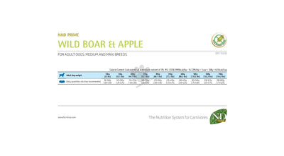 N&D Prime Wild Boar & Apple Adult Medium & Maxi – суха храна без зърнени култури за кучета в зряла възраст от средни и едри породи, с глиган и ябълка