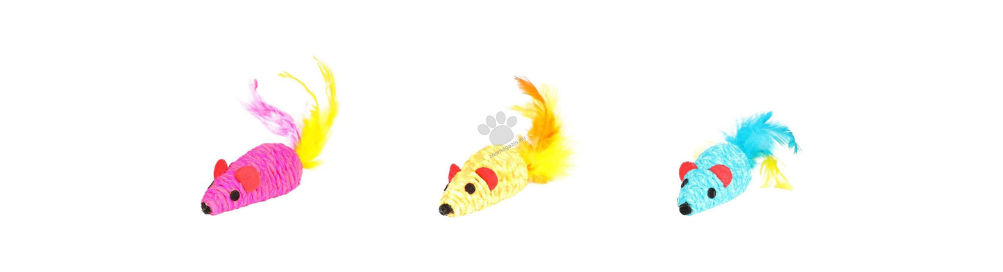 Flamingo Shuka Mouse Feather - играчка за котки 7,8 см