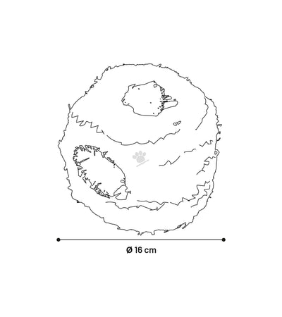 Flamingo Ball Frelly Natural - хралупа от трева 16 см