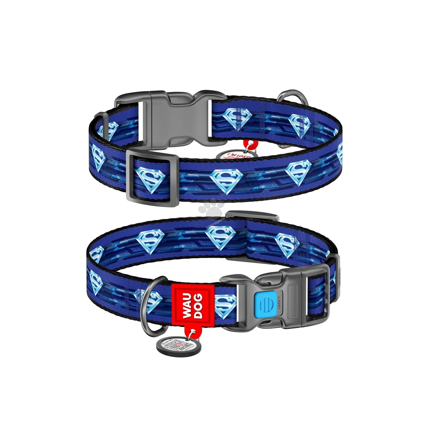 Collar Waudog Nylon Dog Leash Superman 1 - нашийник