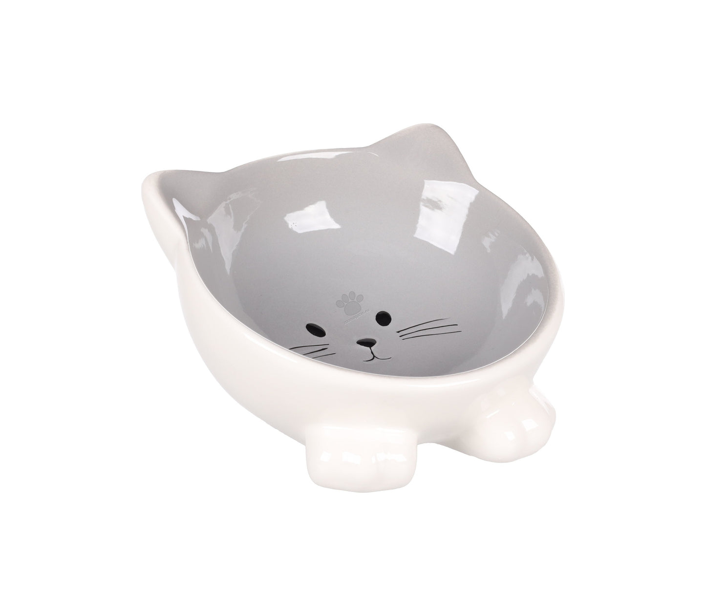 Flamingo Feeding and Drinking Bowl Puzi - купичка за котки, сива, 125 мл