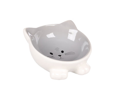 Flamingo Feeding and Drinking Bowl Puzi - купичка за котки, сива, 125 мл