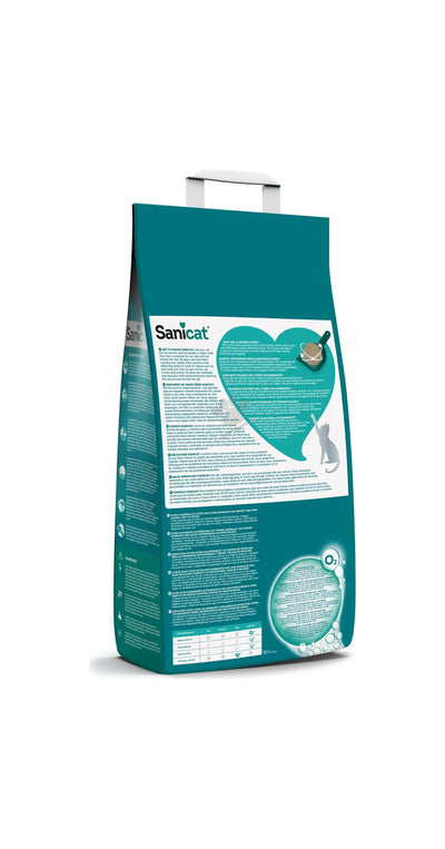 Sanicat Strong Clumps - бентонитова котешка тоалетна с аромат на бебешка пудра 5 кг