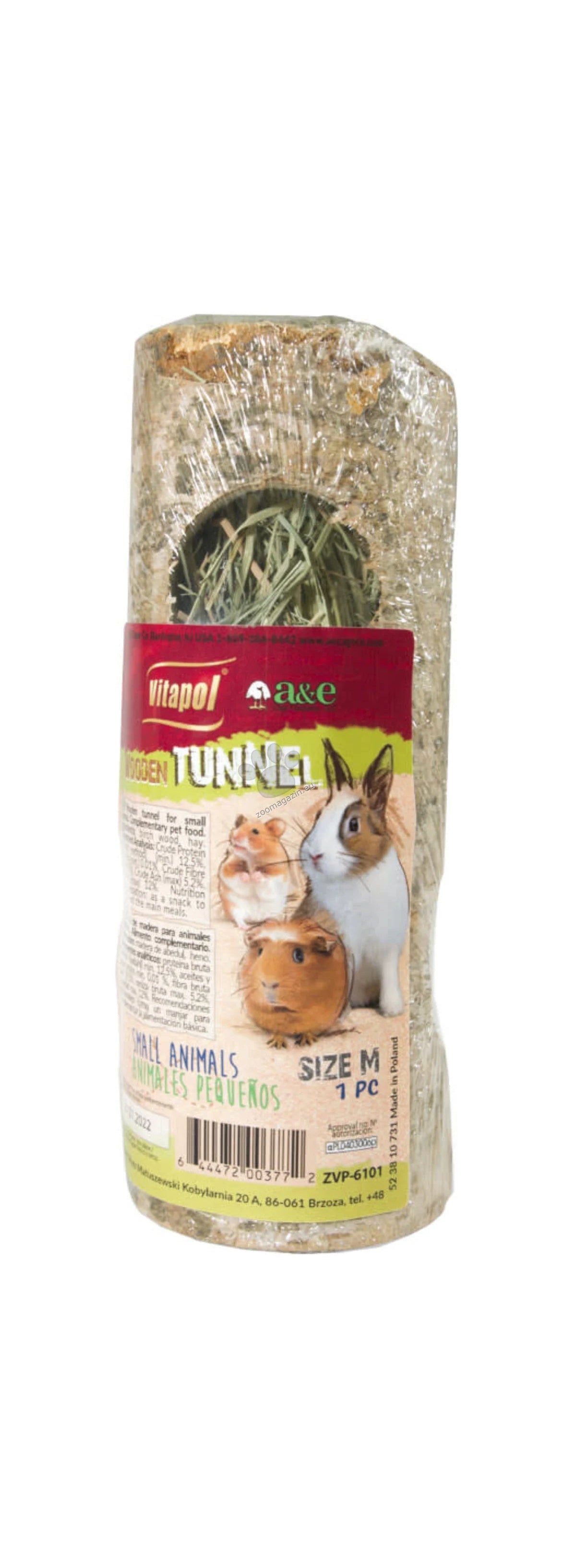 Vitapol tunnel for rodents - дървен тунел със сено