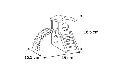 Flamingo Small Animal House Marty Brown - къщичка за малки животни 19 / 16,5 / 16,5 см