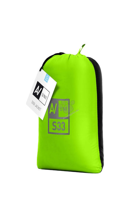 AiryVest Reversible Dog Jacket UNI S 33 - двулицево яке за кучета, 30-33 см, зелено / черно