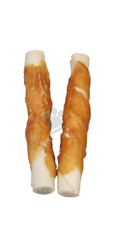 Nobby StarSnack Barbecue Wrapped Chicken - солети от пресована кожа с пилешко месо, кутия, 13 см, 130 бр