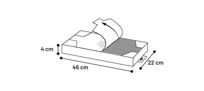 Flamingo Scratching cardboard Mawimbi Brown - драскалка за котка 46 / 22 / 3,7 см