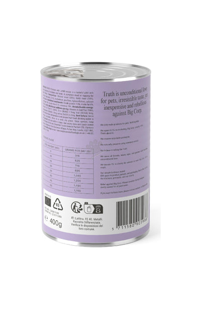 Truth Chicken and Lamb Pate Recipe - пълноценен пастет за кучета с пиле и агне 400 гр.