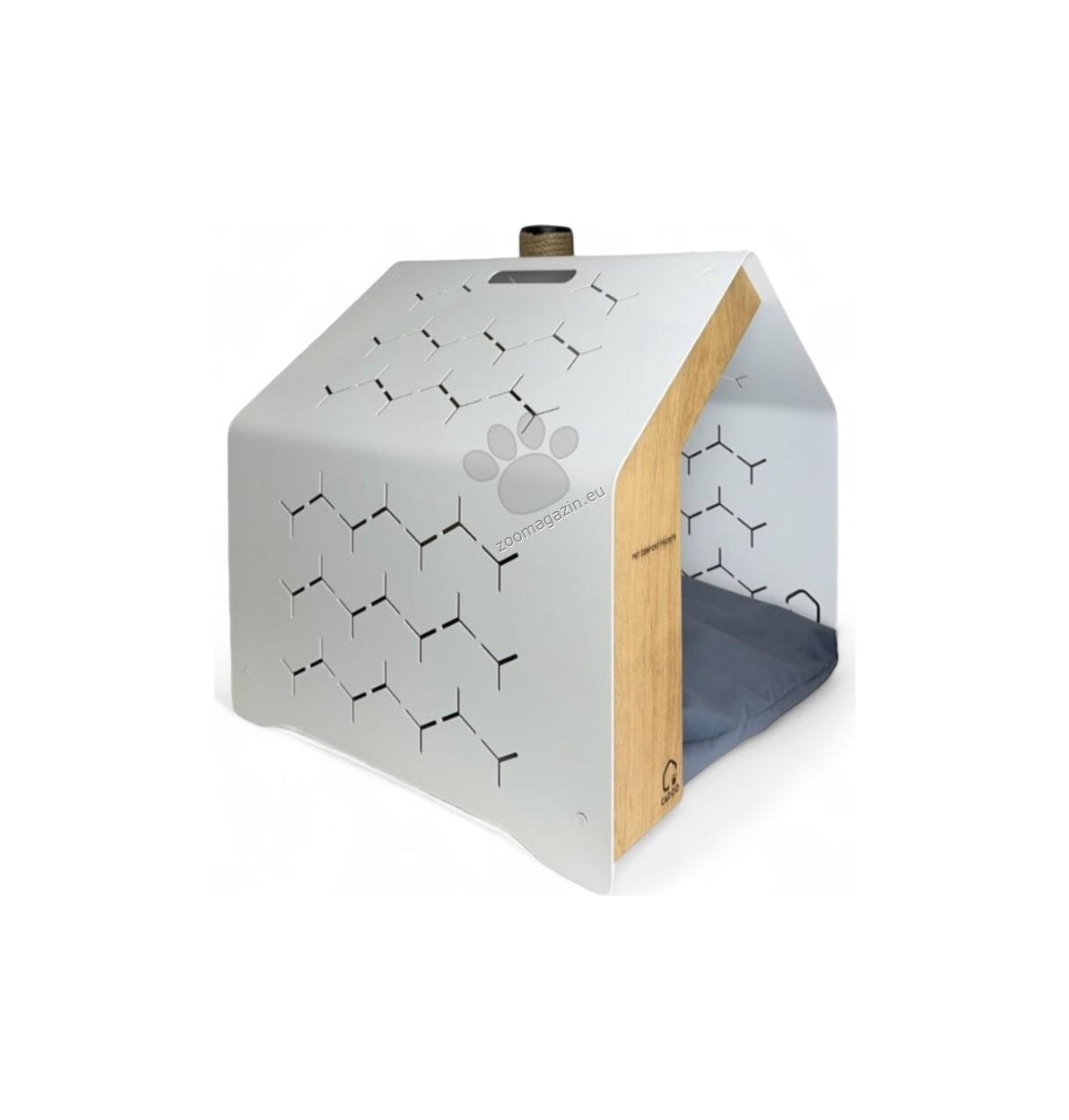 Cadoo Krabi Chimney Soft White - луксозна къщичка за домашни любимци 52 / 50 / 50