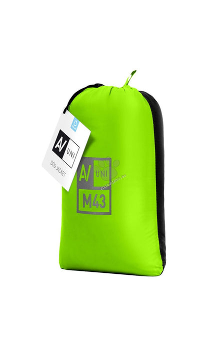 AiryVest Reversible Dog Jacket UNI М 43 - двулицево яке за кучета, 40-43 см, зелено / черно