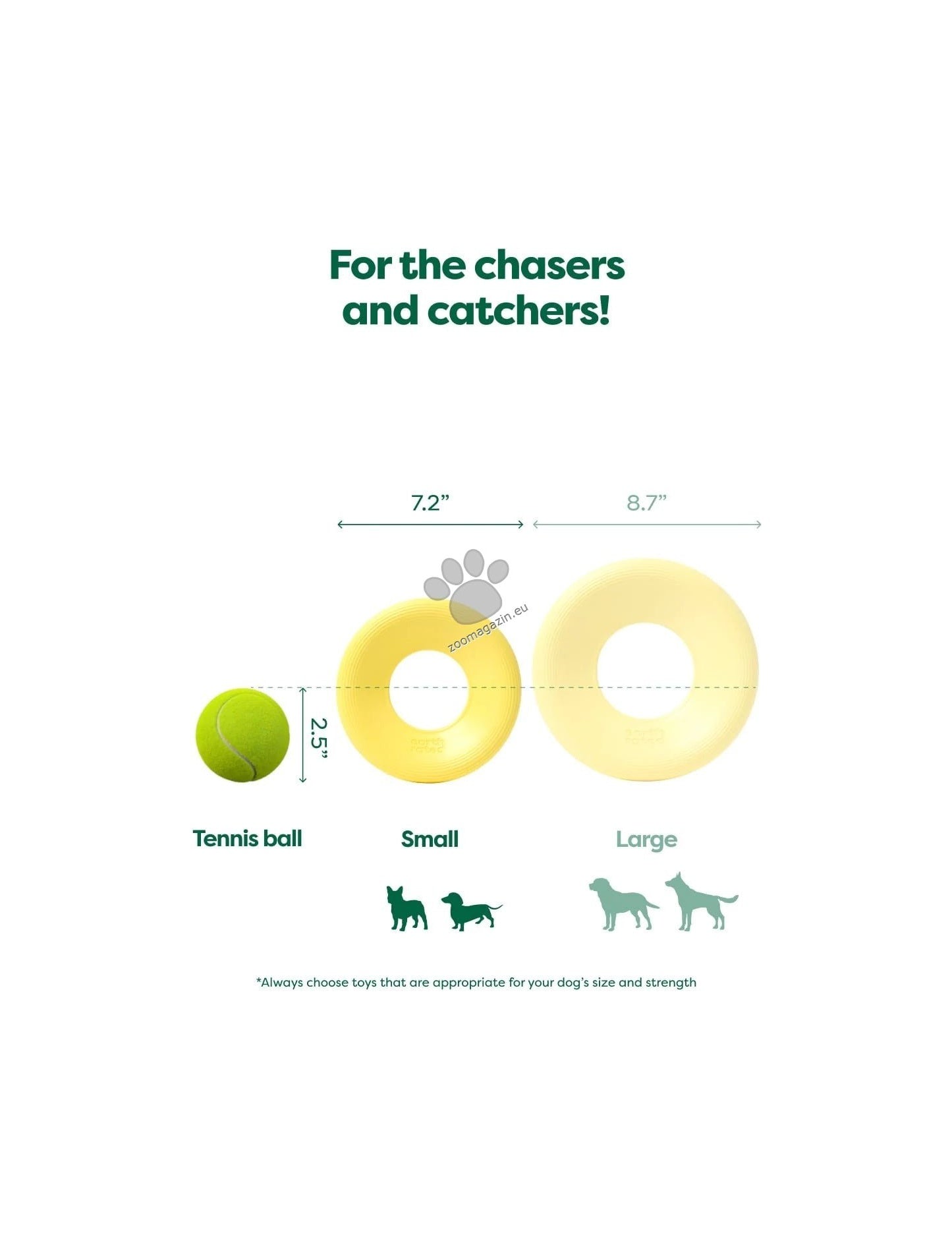 Earth Rated Fly Toy Yellow TPE - каучукова играчка