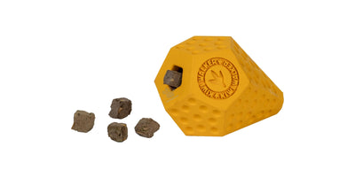 Kiwi Walker Lets Play Diaball Orange - гумена играчка за лакомства 10 см, оранжев