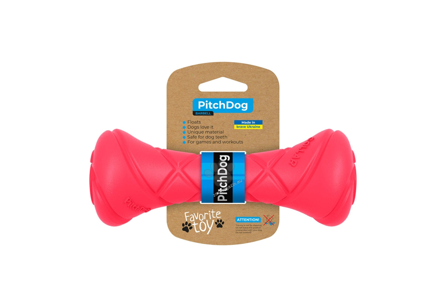 PitchDog Game Barbell - гумена гиричка за игра във вода 7 см