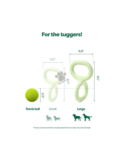 Earth Rated Tug Toy Green Rubber - каучукова играчка