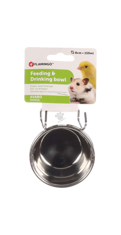 Flamingo bowl Avaro Round Silver - купа за гризачи и птици
