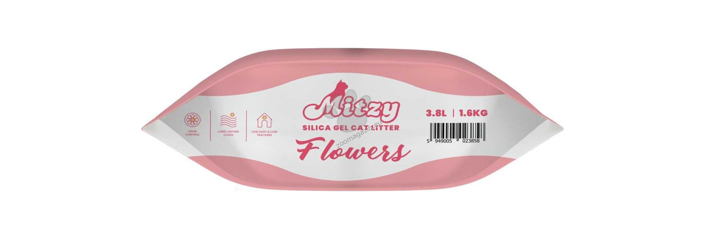 Mitzy Silicat Floral - силиконова котешка постелка за тоалетна, цветя 3.8 л