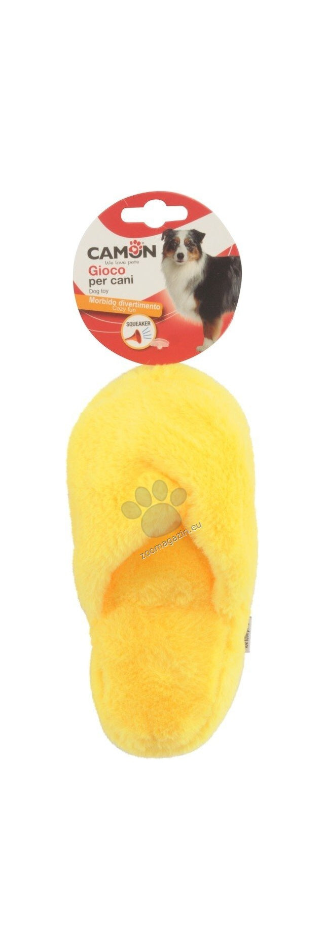 Camon Slipper With Sqeaker - плюшена играчка за куче 20 см