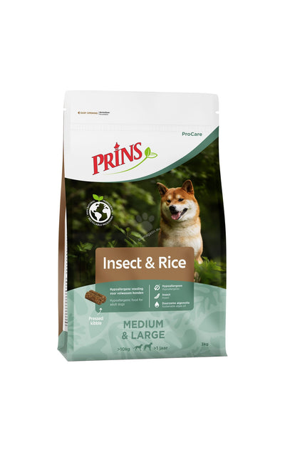 Prins ProCare Insect & Rice Hypoallergenic - с протеин от насекоми, за чувствителни кучета на възраст над 1 година