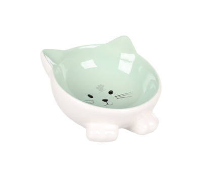 Flamingo Feeding and Drinking bowl Puzi - купичка за котки, зелена, 125 мл