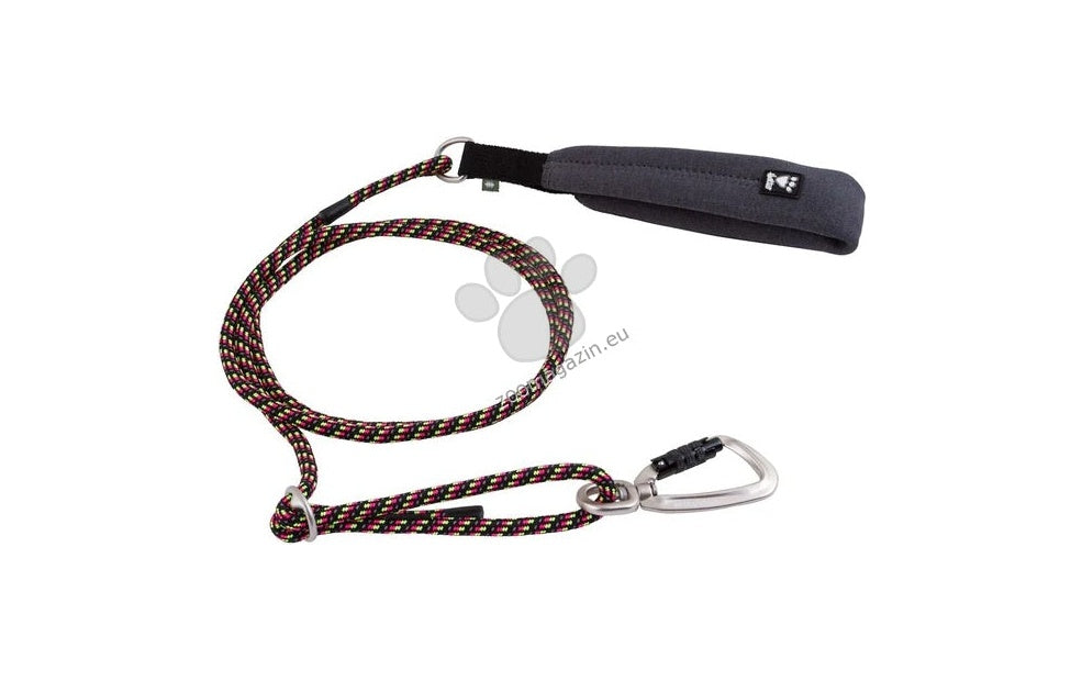 Hurtta ECO - регулируем повод въже, черен неон 120 - 180 см