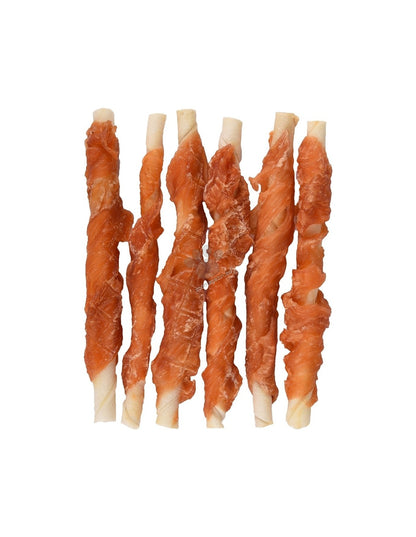 Enjoy Carnivore Chicken Twister Rawhide Chews - лакомство за куче от пресована кожа и пилешко месо 300 гр