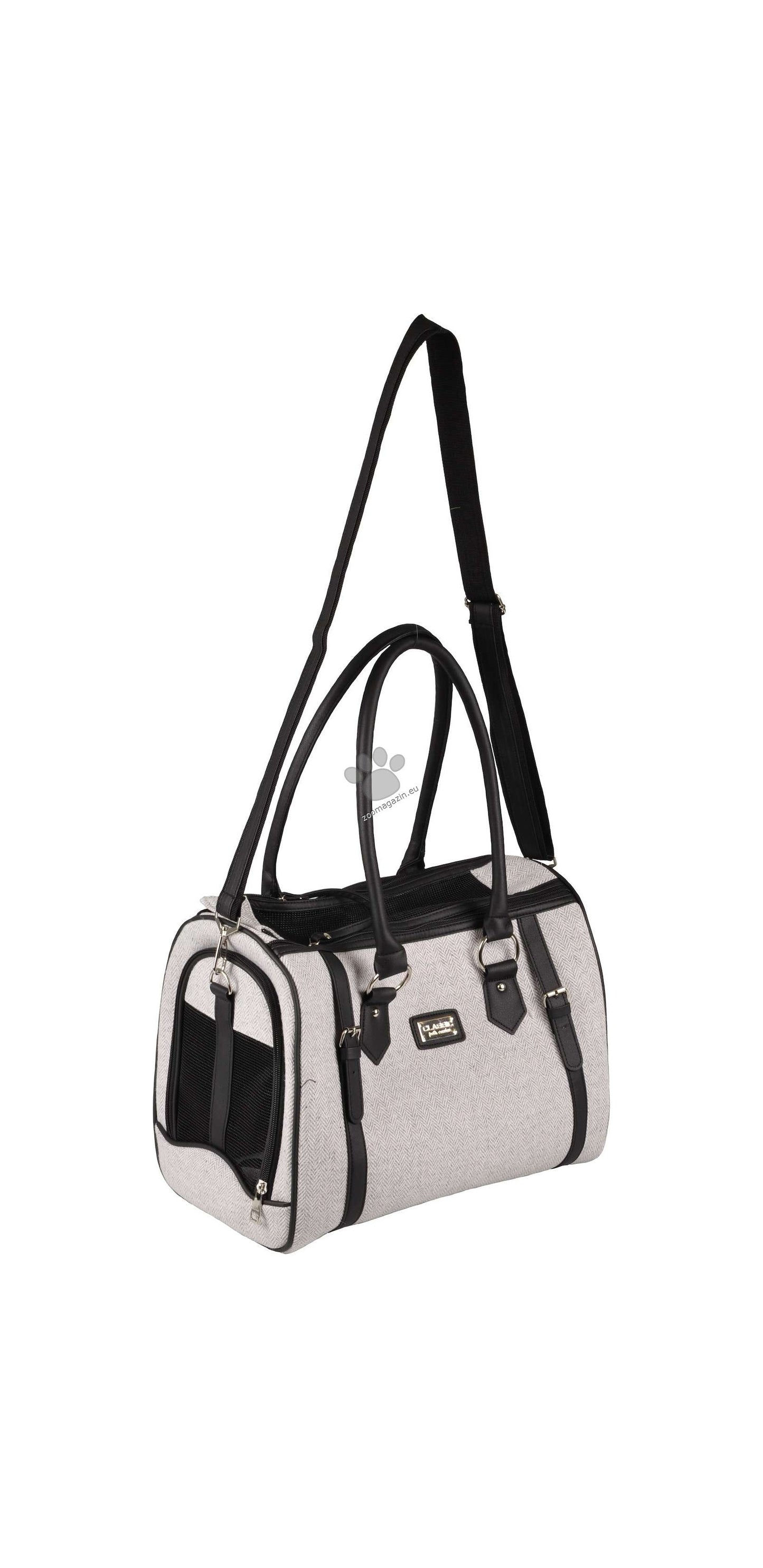 Flamingo Carryng Bag Tatjana Light Grey - чанта от плат за кучета, светлосив 37 / 24 / 31 см